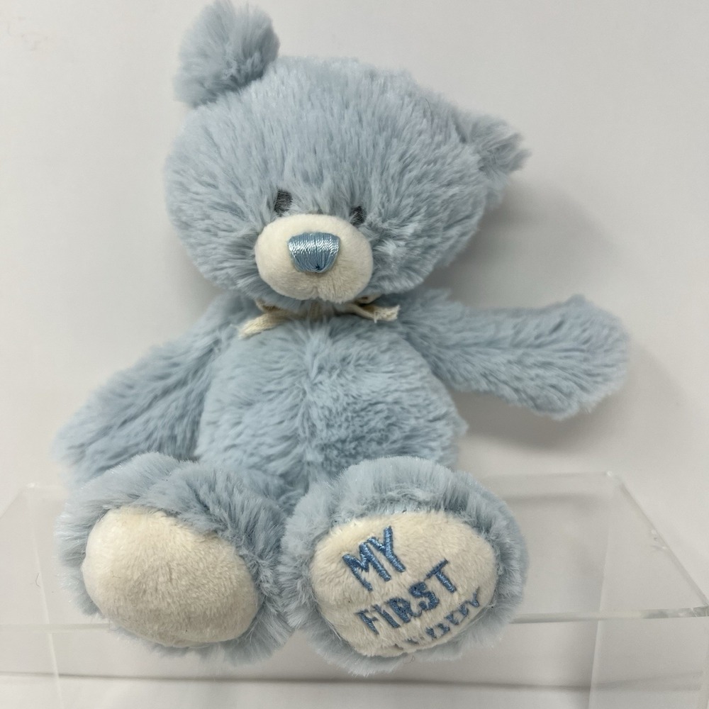Demdaco My First Teddy Blue Bear Lovey Baby Plush Soft Stuffed Animal 9 Inch
